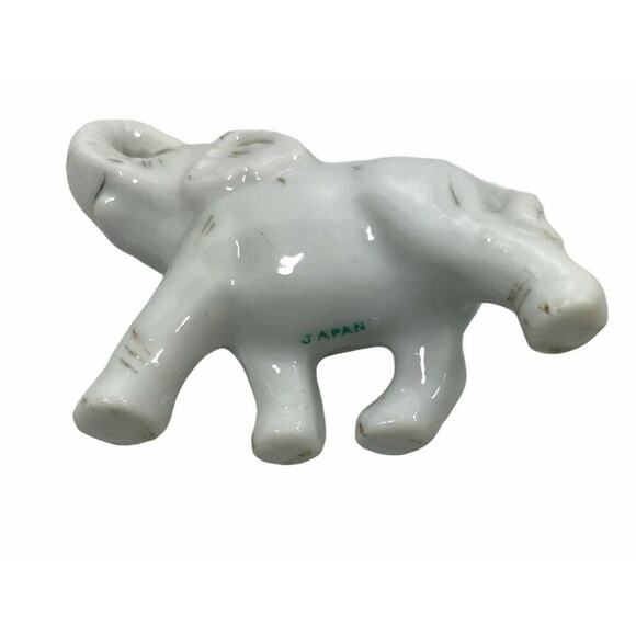 Vintage White Elephant Trunk Up Figurine Japan Collectible‎ Decor - Picture 2 of 5